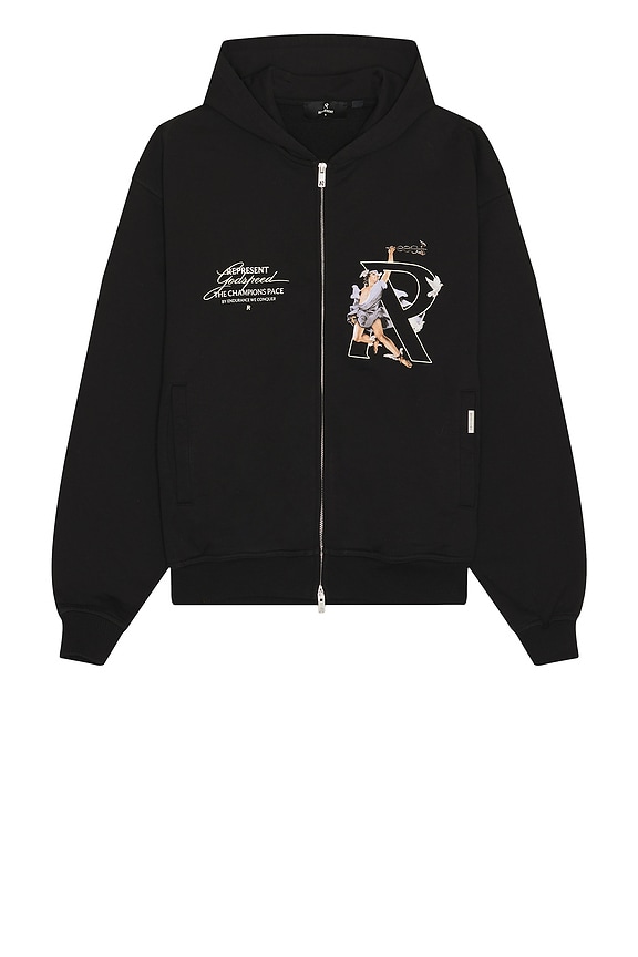 view 2 of 3 Hermes Zip Hoodie in Jet Black