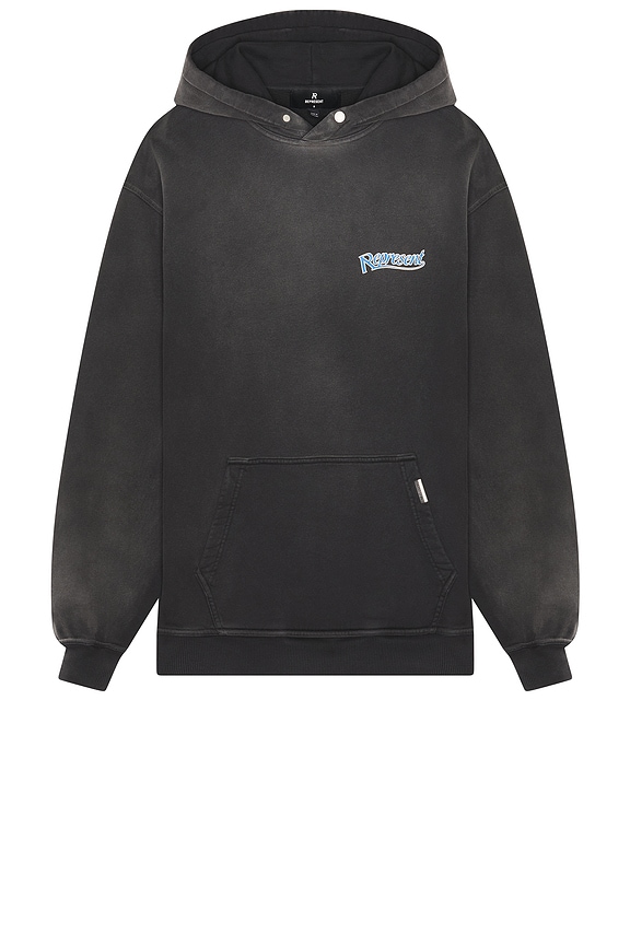 view 2 of 5 Showcasing Hoodie in Stained Black