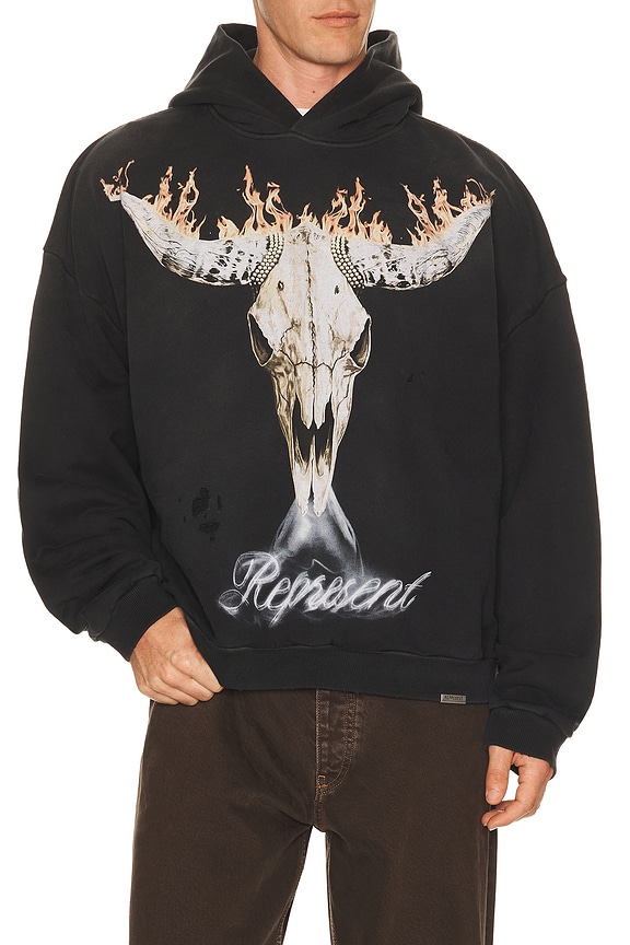 view 1 of 4 SWEAT À CAPUCHE BRITISH COWBOYS in Stained Black