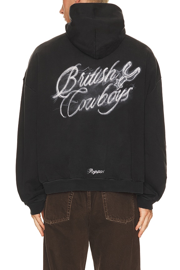 view 2 of 4 SWEAT À CAPUCHE BRITISH COWBOYS in Stained Black