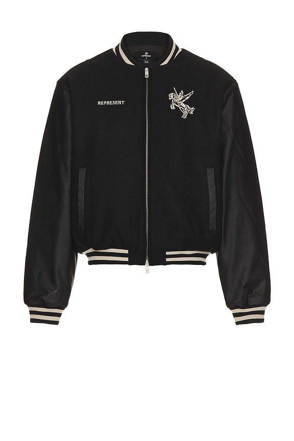 view 2 of 5 Bellerophon Wool Varsity Jacket in Jet Black