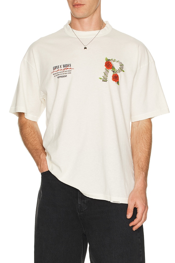 view 2 of 4 x Guns N' Roses Tour T-Shirt in Flat White