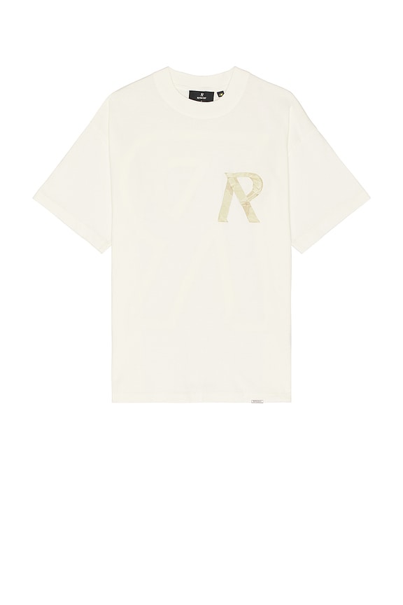view 2 of 3 Masking Tape Initial T-Shirt in Flat White