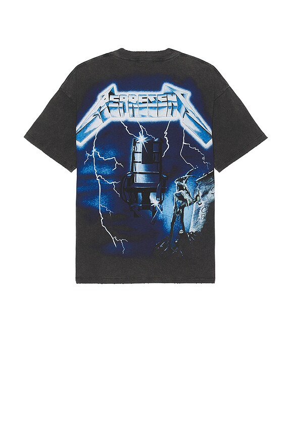 view 2 of 3 x Metallica Ride The Lightning Tee in Vintage Grey