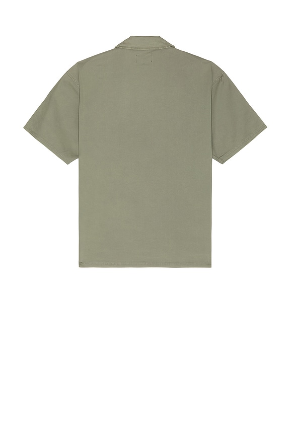 view 2 of 5 Script Camp Collar Shirt in Washed Khaki