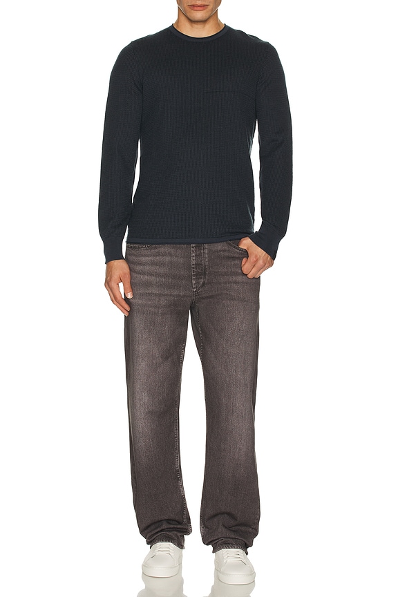 view 2 of 4 Gregory Merino Crewneck Sweater in Navy
