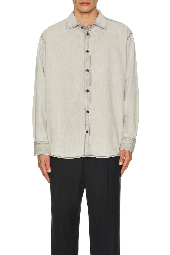 view 3 of 3 Denim Matthew Shirt in Smoke