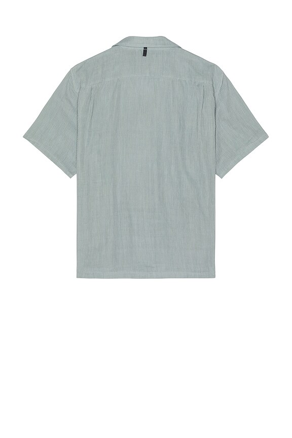 view 2 of 5 Avery Gauze Shirt in Stone Blue Stripe