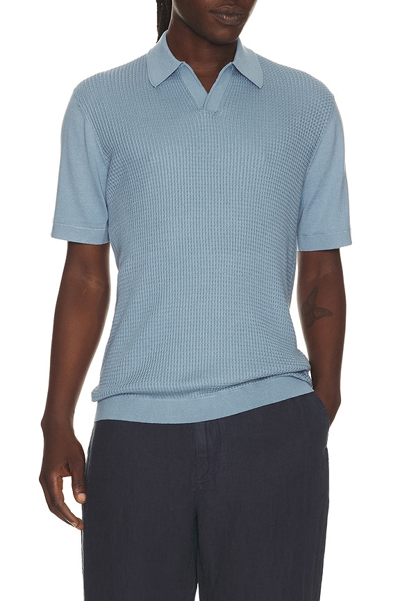 view 1 of 4 Saxon Silk Blend Johnny Polo in Fog Blue