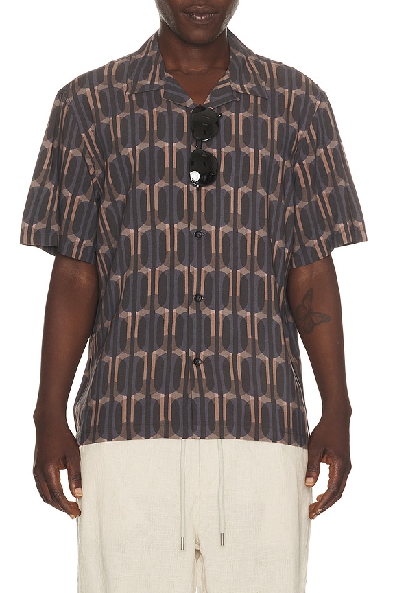 view 1 of 4 CHEMISE IMPRIMÉE AVERY in Brown Harold Print