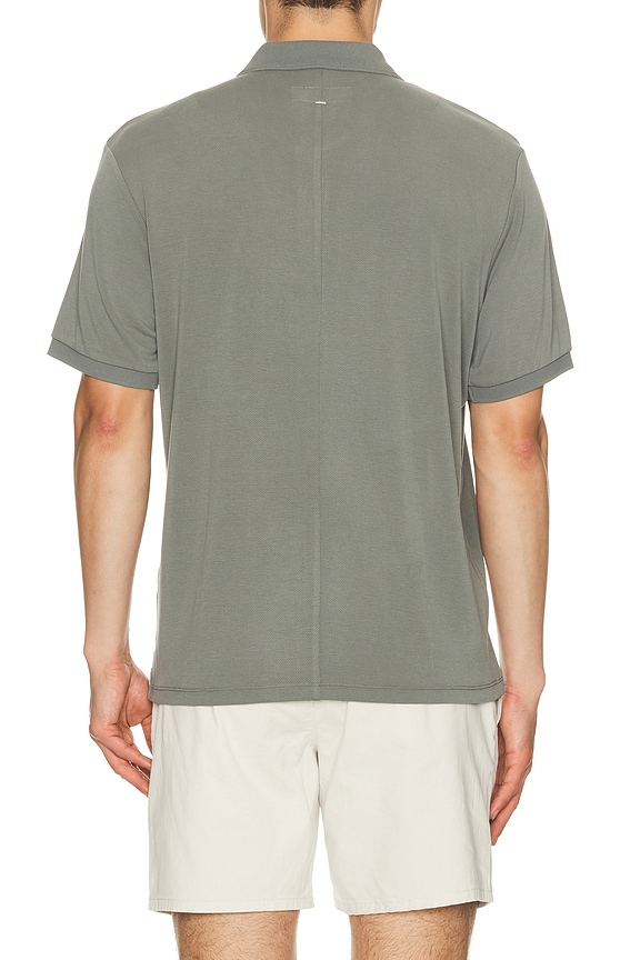 view 2 of 4 Tech Pique Slim Polo in Grey Mist