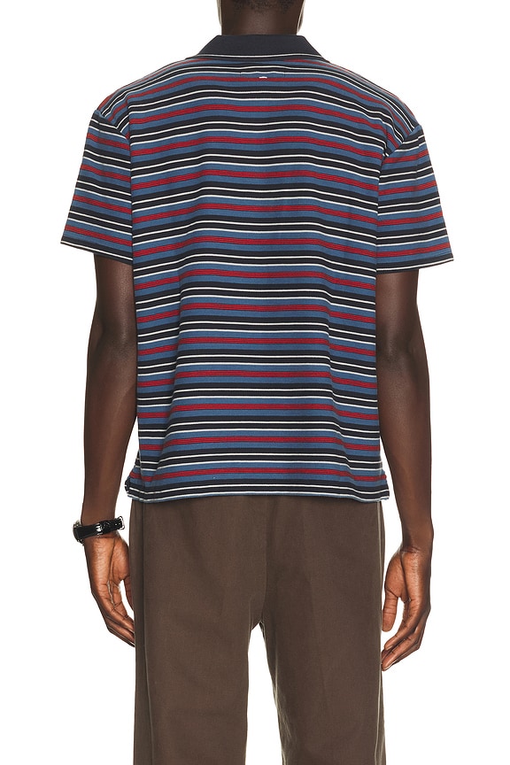view 2 of 5 Stripe Pique Polo in in Navy Multi