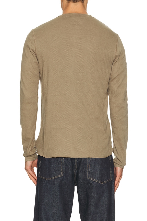 view 2 of 4 Classic Textured Knit Henley in Cocoa