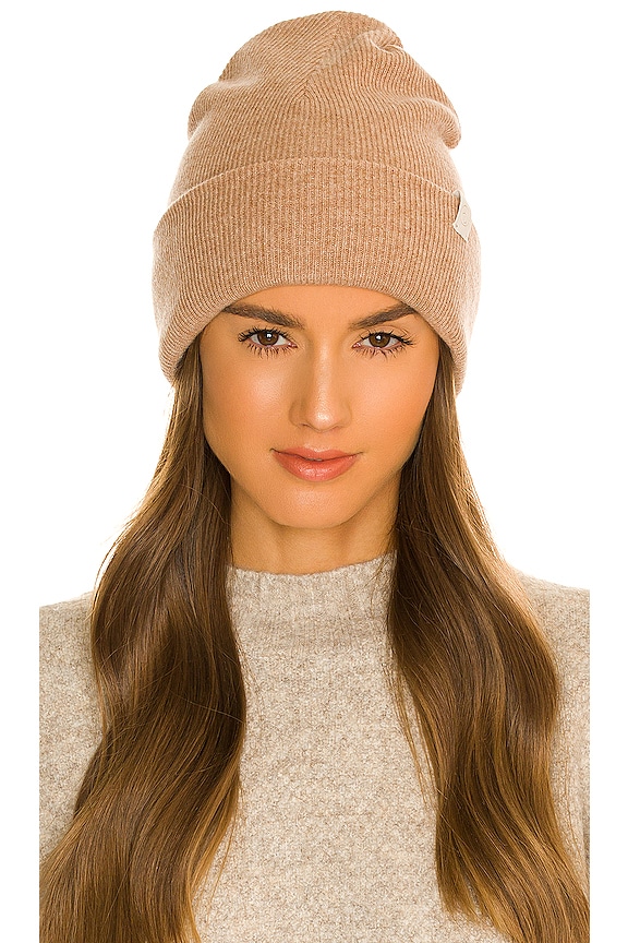 view 1 of 3 Addie Cashmere Beanie in Camel