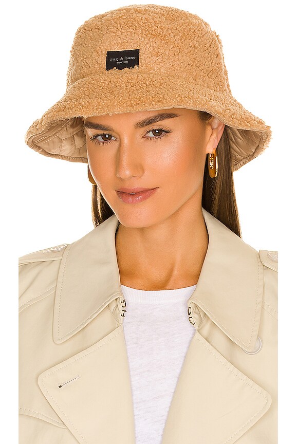 view 2 of 5 Addison Reversible Bucket Hat in Camel Sherpa