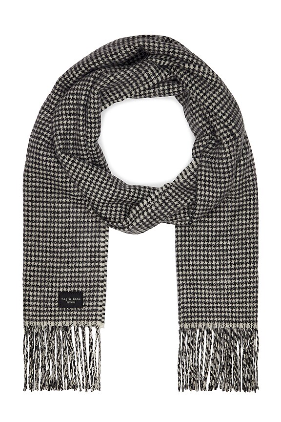 view 2 of 3 RB Heritage Recycled Wool Scarf in Black & White