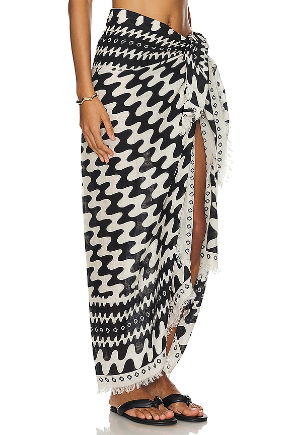 view 2 of 4 Astra Swiggly Scarf in Black