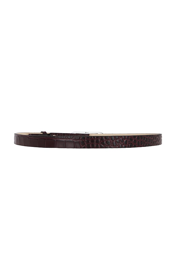 view 2 of 3 Duo Rounded Rebound Belt in Bordeaux Croc