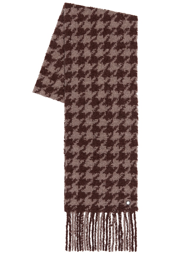 view 2 of 3 Nora Houndstooth Scarf in Dark Espresso Multi