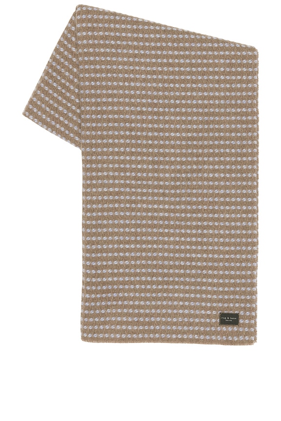 view 2 of 3 Joni Waffle Scarf in Blue & Brown