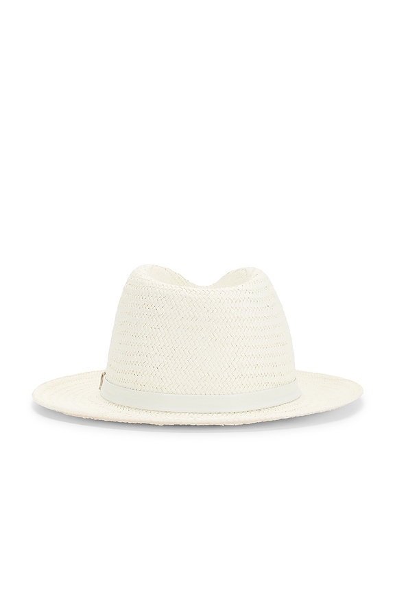 view 2 of 2 Packable Straw Fedora Hat in Ivory