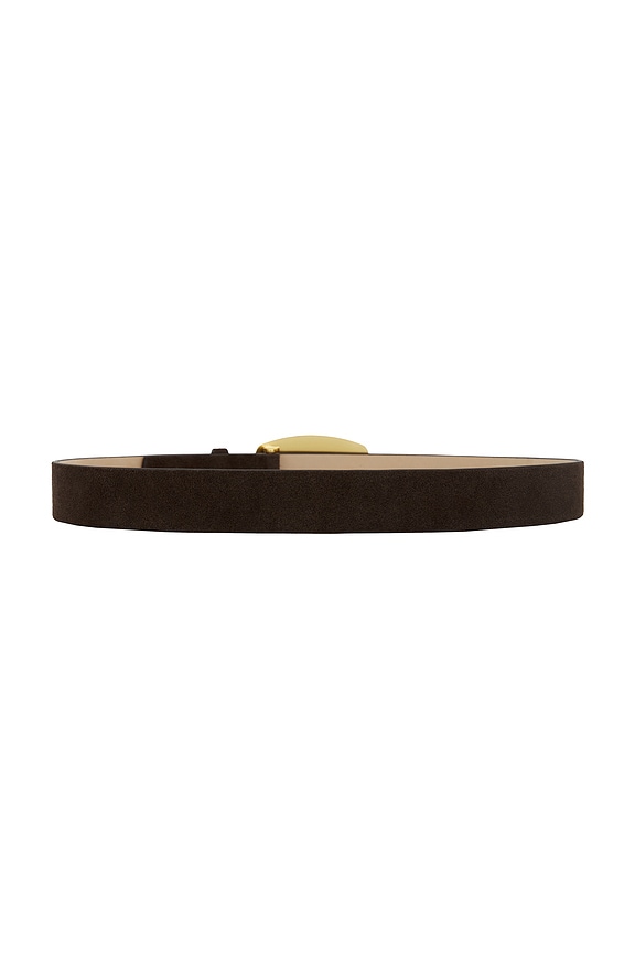 view 2 of 3 CEINTURE WYATT in Brown Suede & Gold