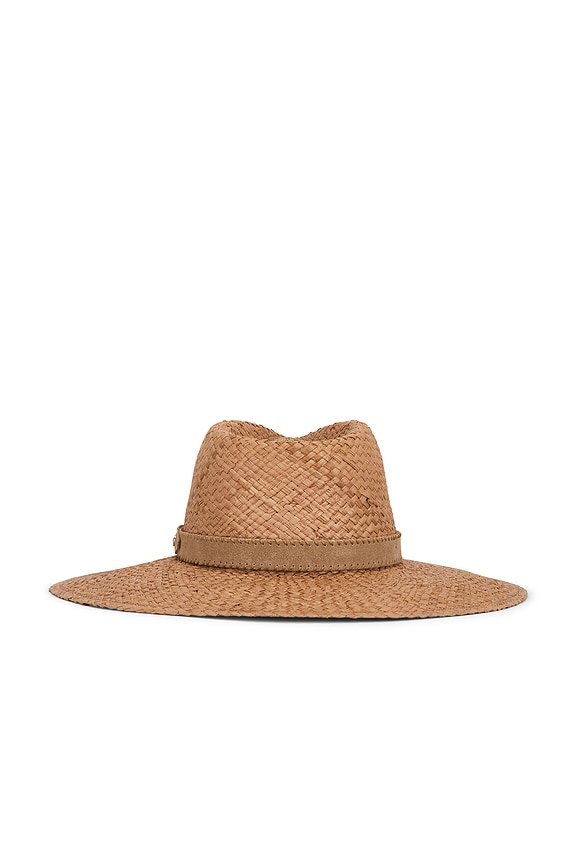 view 2 of 3 Western Straw Fedora Hat in Caramel