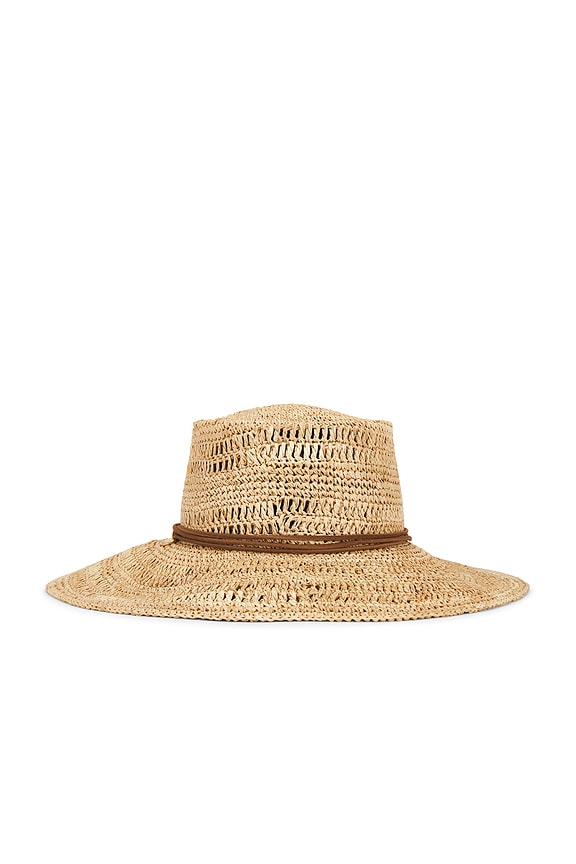 view 2 of 3 Crochet Boater Hat in Natural