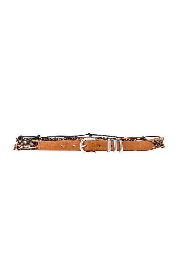 view 1 of 4 Knotted Jet Belt in Brown