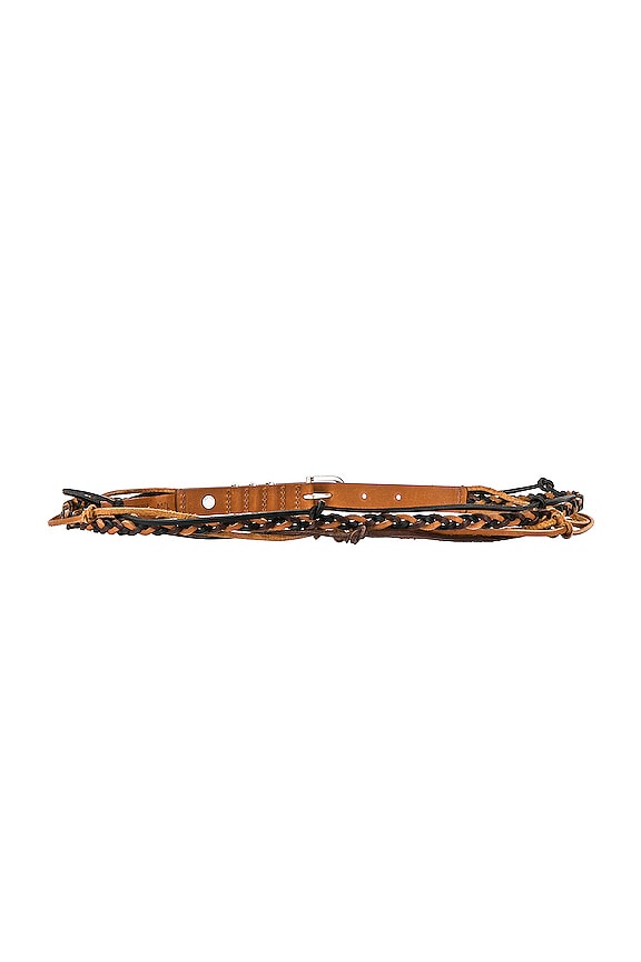 view 2 of 4 Knotted Jet Belt in Brown