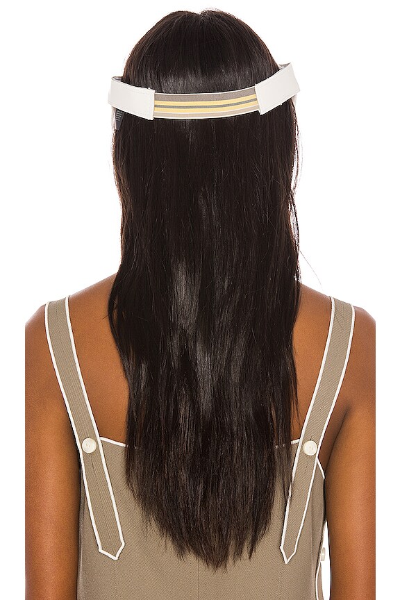 view 2 of 3 Straw Visor in Natural & White