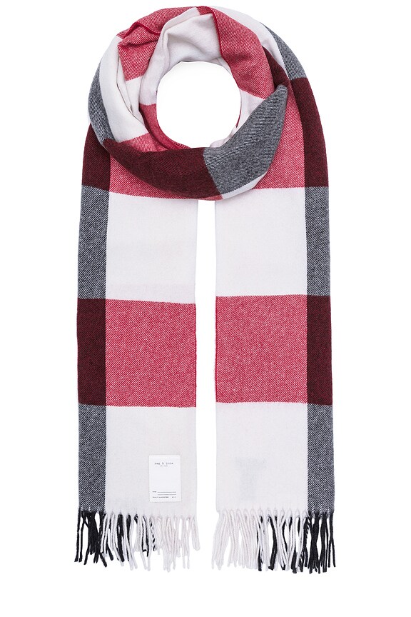 view 2 of 4 Buffalo Plaid Scarf in Ivory Multi