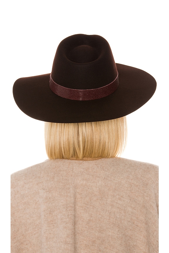 view 2 of 3 Kacy Fedora in Merlot