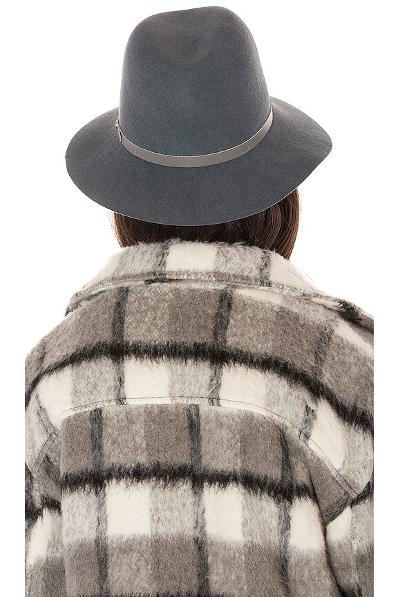 view 2 of 3 Floppy Brim Fedora in Grey & Blue