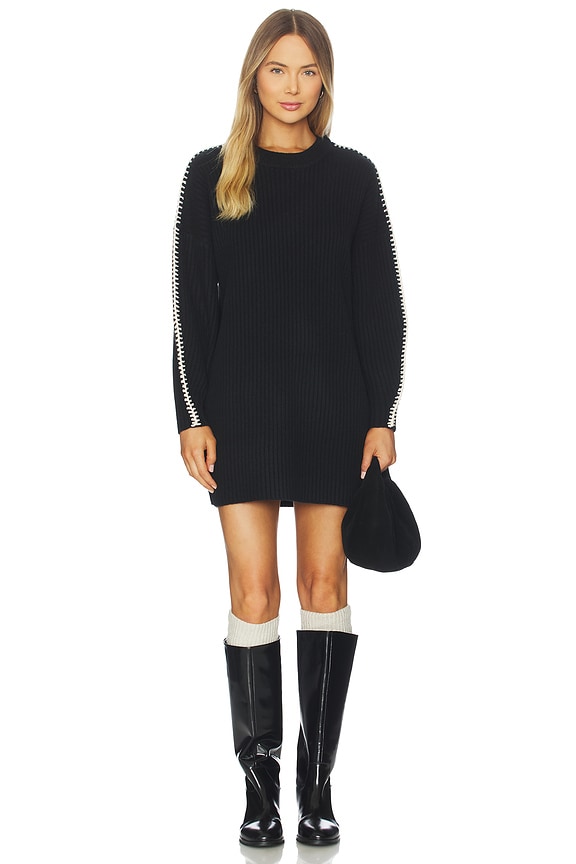 view 2 of 4 Ingrid Crew Neck Mini Dress in Black