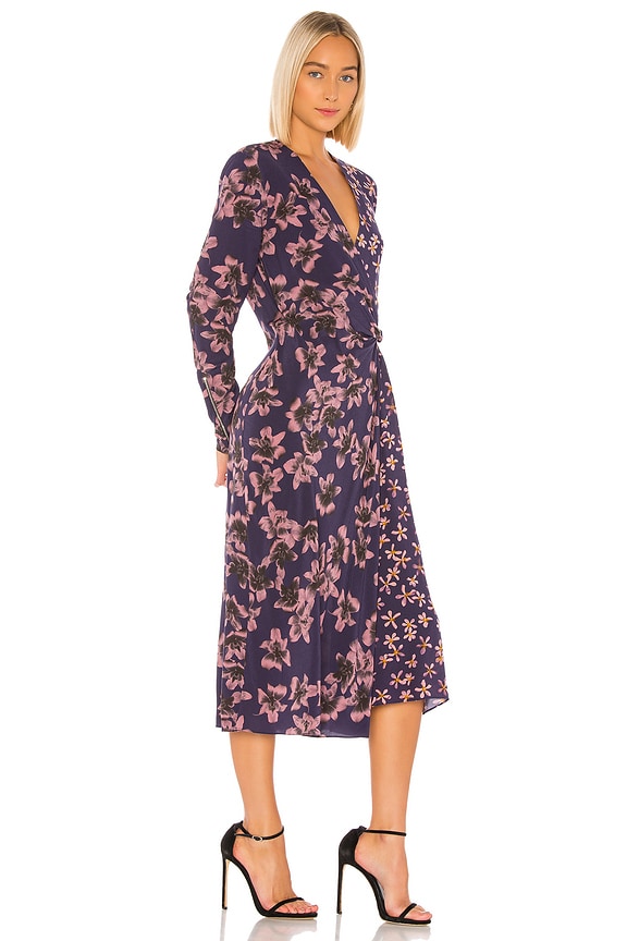 view 2 of 3 ODETTE 미디 원피스 in Violet Flower