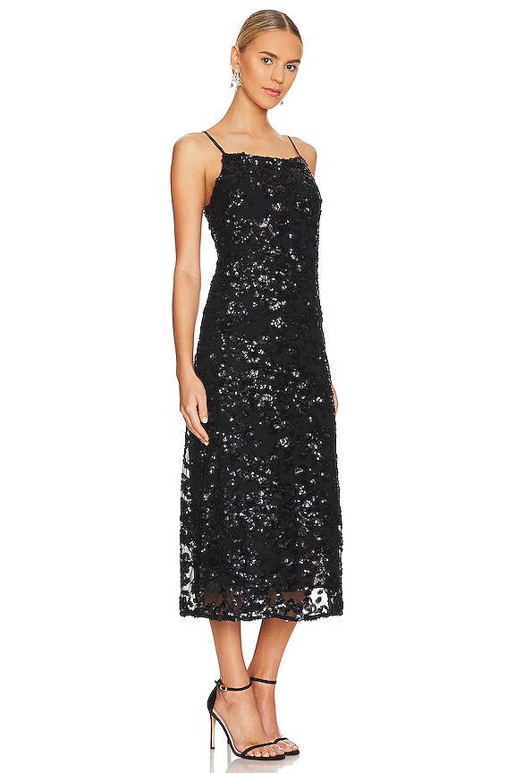 view 2 of 4 Jolene Sequin Slip Dress in Black