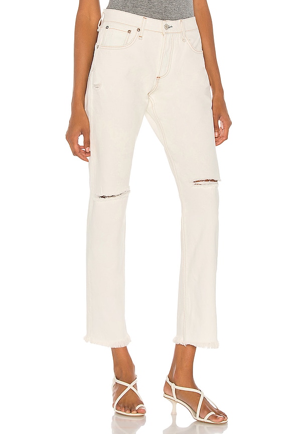 view 2 of 4 Rosa Mid Rise Boyfriend in White Ave