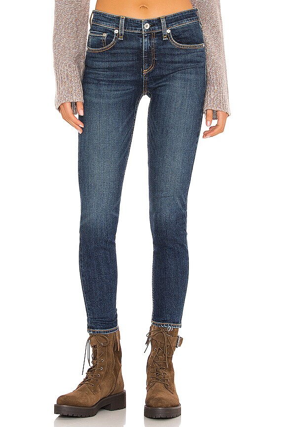 view 1 of 4 Cate Mid Rise Ankle Skinny in Marigold