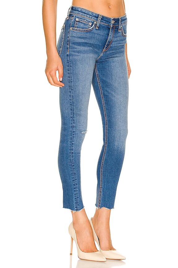 view 2 of 4 Cate Mid Rise Ankle Skinny in Mick with Hole