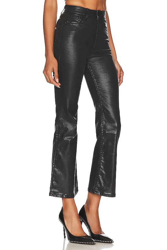 view 2 of 5 Casey High Rise Ankle Flare in Coated Black