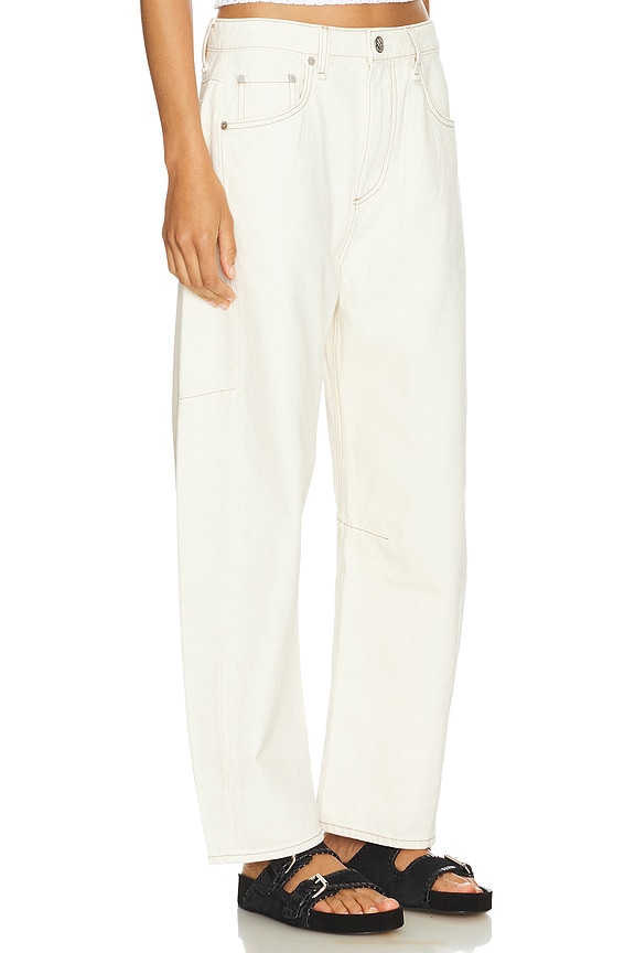 view 2 of 4 ШИРОКИЕ БРЮКИ CHARLIE BARREL in Ecru