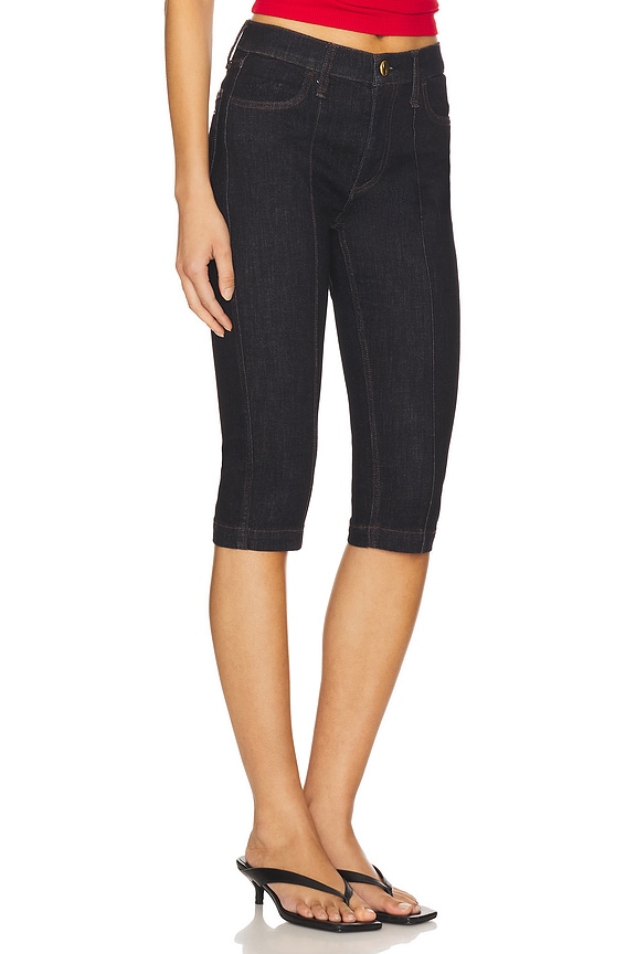 view 2 of 6 Flexi Kit Mid Rise Capri Jeans in Rinse