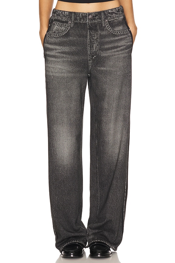 view 2 of 7 Miramar Wide Leg Track Jeans in Washed Black