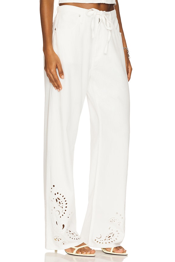 view 2 of 6 Featherweight Phoebe Wide Leg in White Eyelet