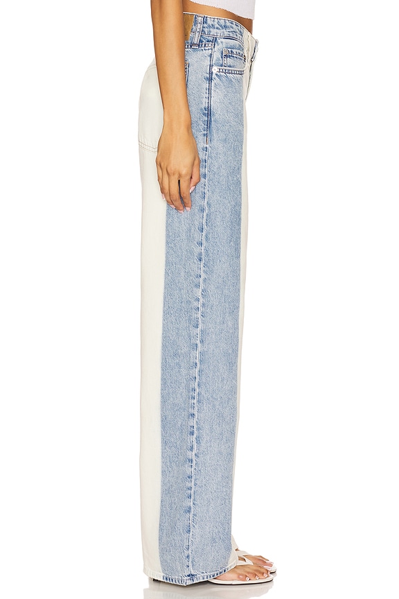 view 2 of 6 Featherweight Logan Wide Leg Jeans in Bleach Stripe