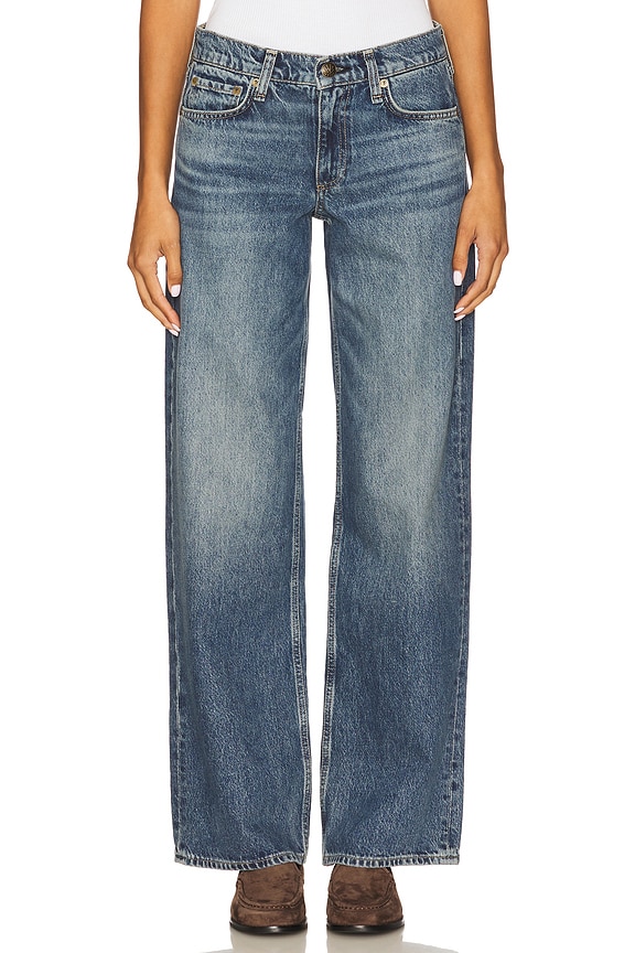 view 1 of 6 Saige Low Rise Relaxed Straight Jeans in Echo