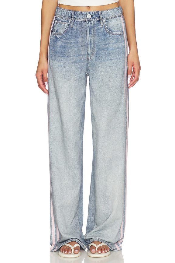 view 2 of 6 Miramar Terry Track Pants in Pink Stripe