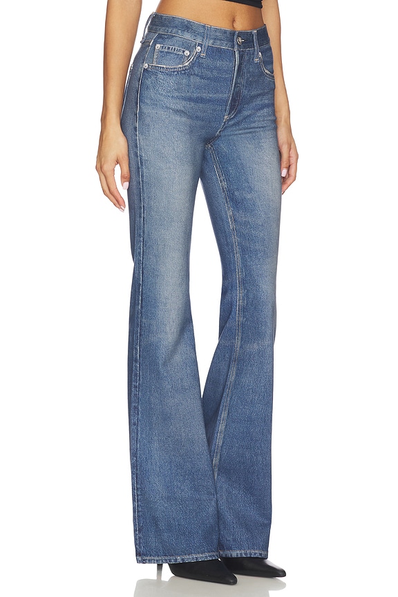 view 2 of 6 Miramar Ponte Dahlia Mid Rise Flare Jeans in Cosmo