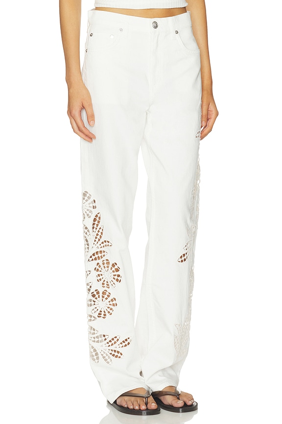 view 2 of 6 Shea Full Straight Jeans in White Flower